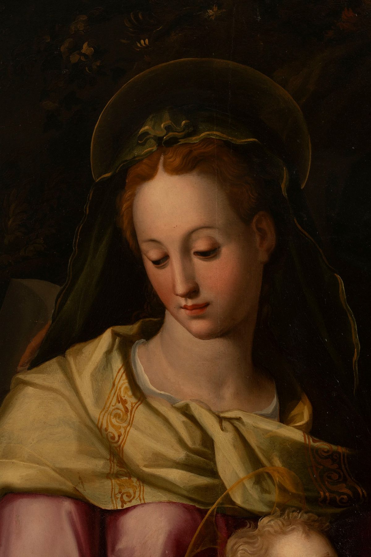 Giovanni Maria Butteri - Madonna con Bambino, Sant'Anna e San Giovannino, olio su tavola