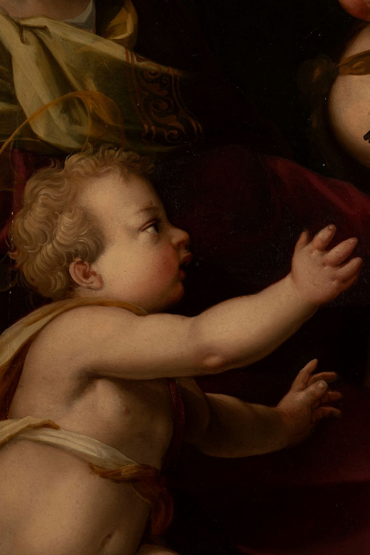 Giovanni Maria Butteri - Madonna con Bambino, Sant'Anna e San Giovannino, olio su tavola