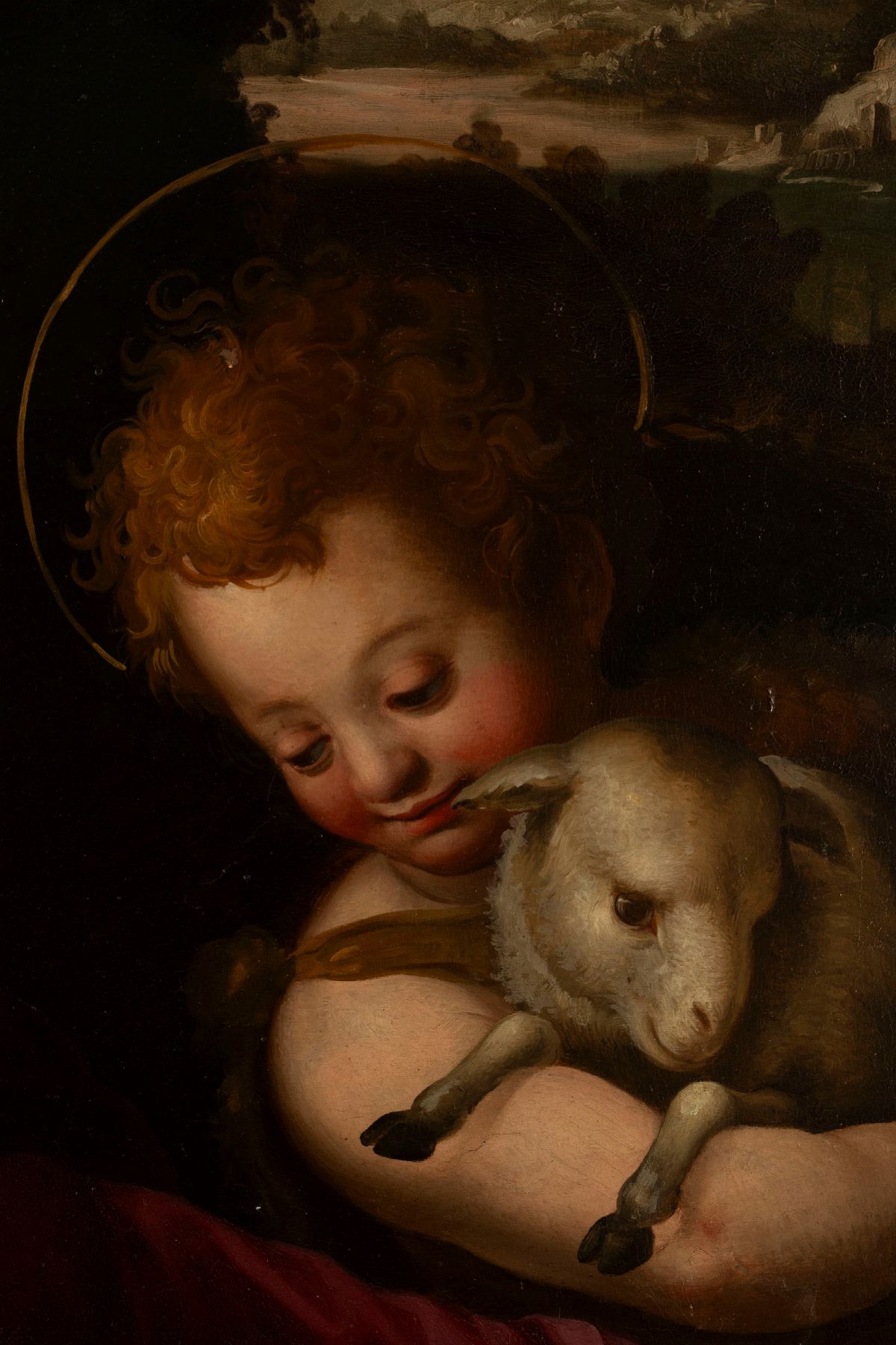 Giovanni Maria Butteri - Madonna con Bambino, Sant'Anna e San Giovannino, olio su tavola