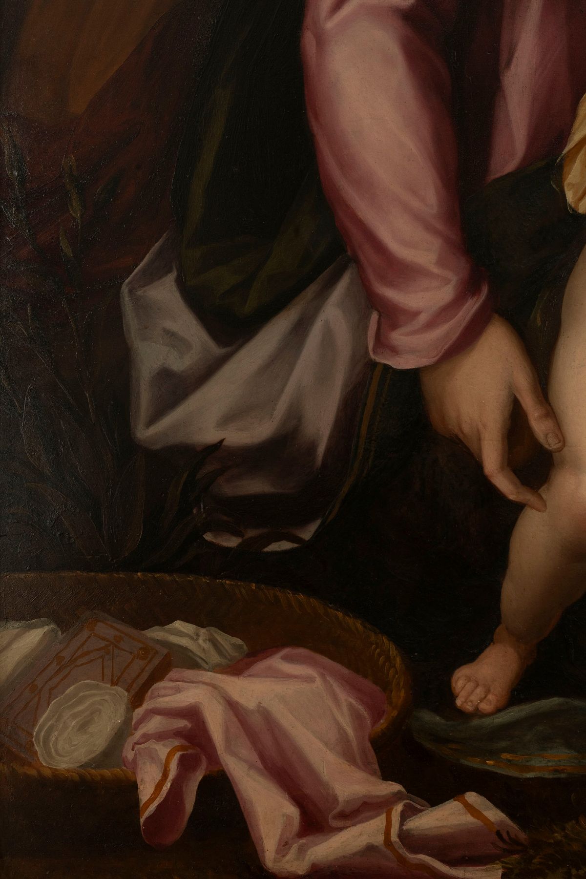 Giovanni Maria Butteri - Madonna con Bambino, Sant'Anna e San Giovannino, olio su tavola