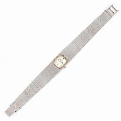 Orologio placcato in oro bianco 18k con movimento a carica manuale