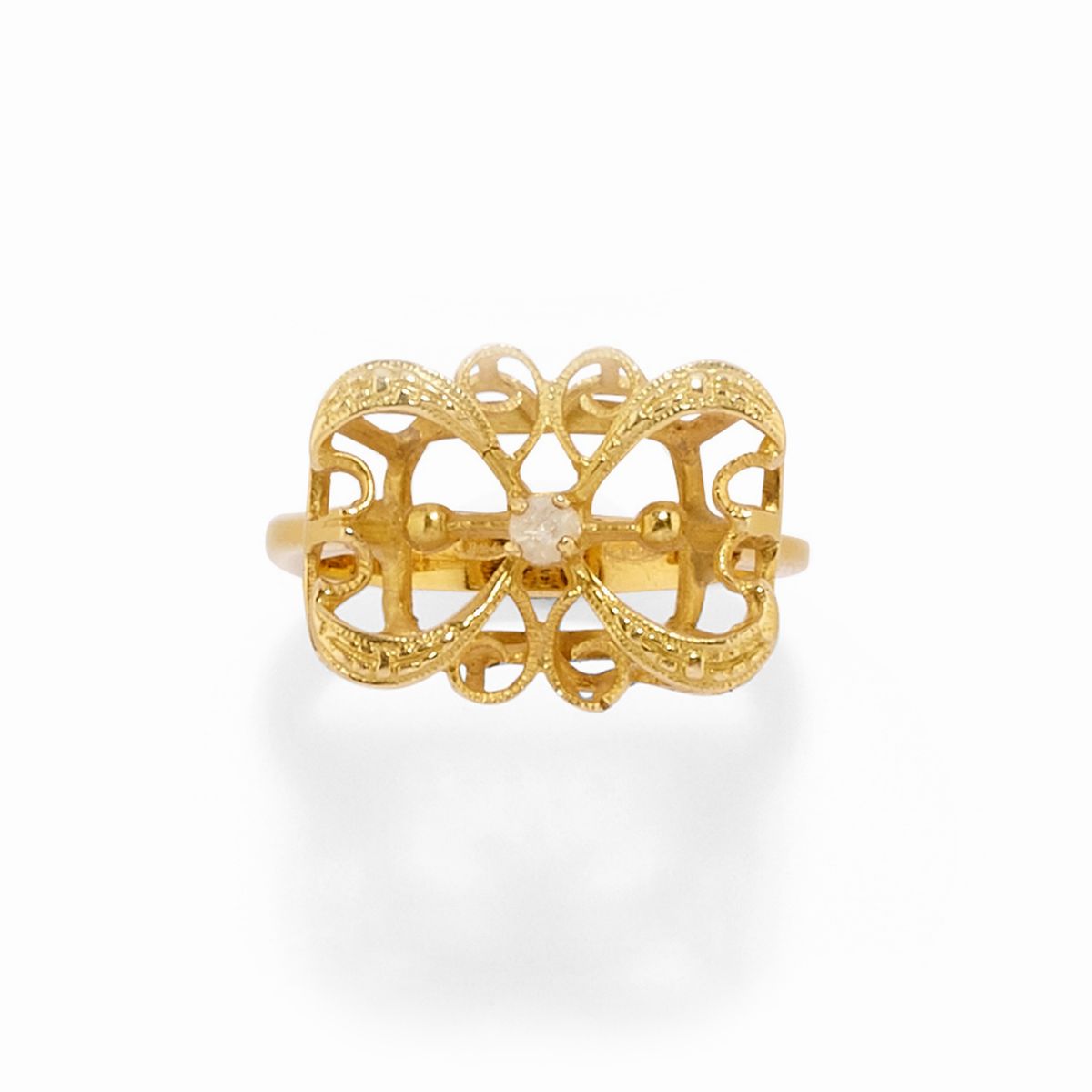 Demi parure in oro giallo 18k con zirconi