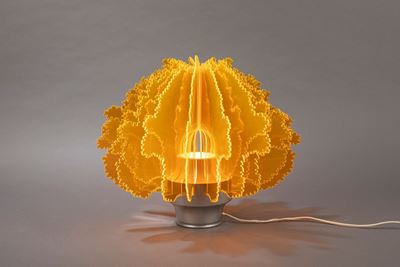 Cespuglio, lampada da tavolo in alluminio e plexiglass, 1968