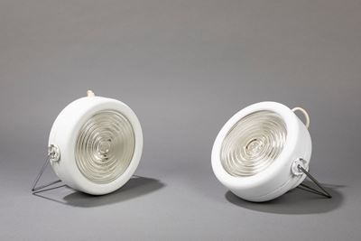 Lampade 'Shuko', 1966, metallo verniciato bianco e vetro ottico