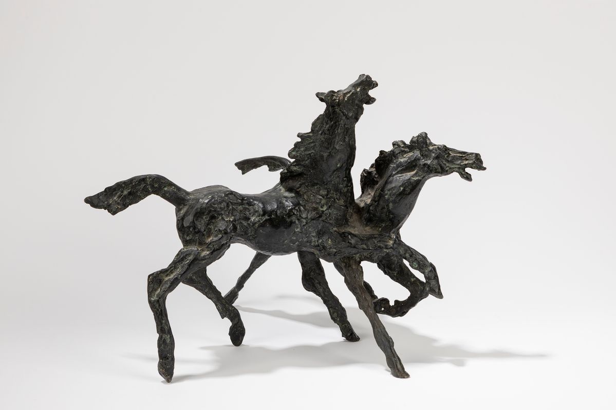 Augusto Murer - Gruppo di cavalli, bronzo, 1983