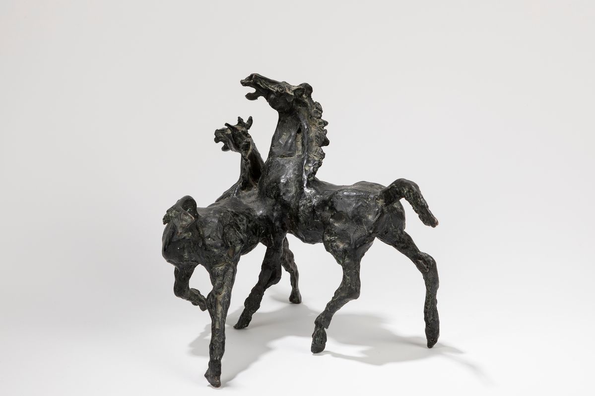 Augusto Murer - Gruppo di cavalli, bronzo, 1983