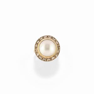 Anello con perla mabè