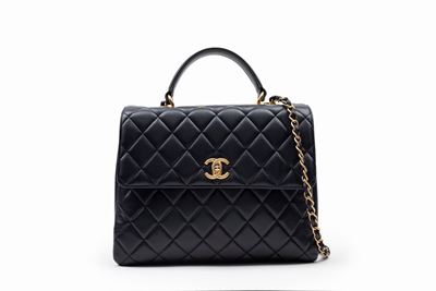 Borsa Trendy in pelle matelassé blu, 2015