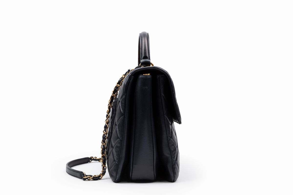 Chanel - Borsa Trendy in pelle matelassé blu, 2015