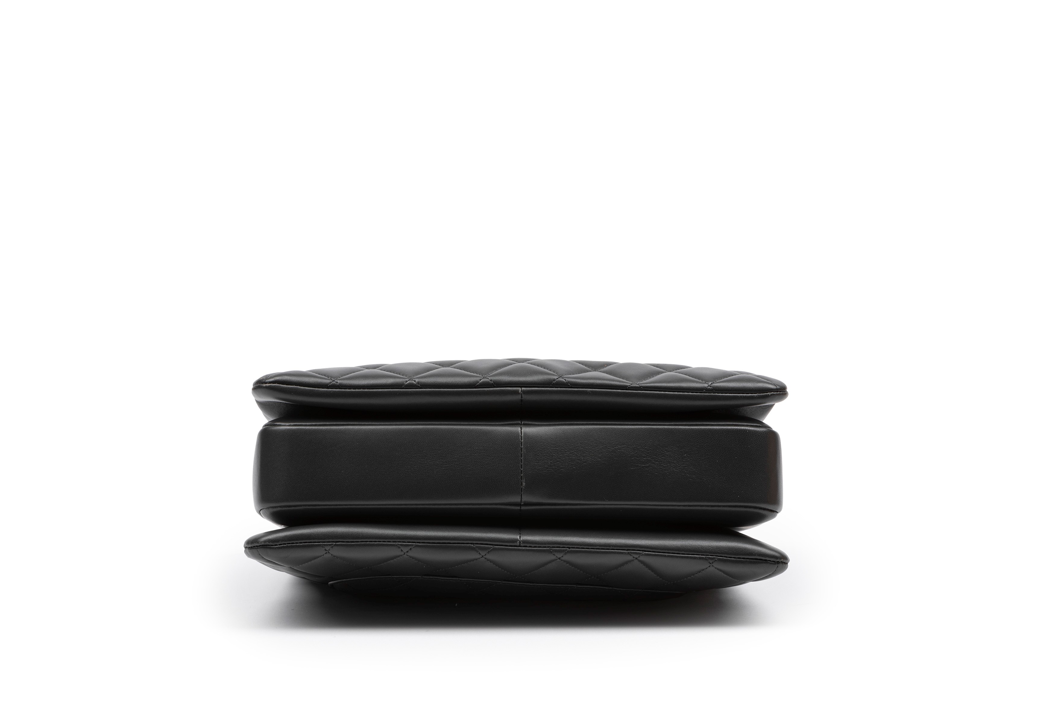 Chanel - Borsa Trendy, pelle matelassé color antracite con tracolla staccabile