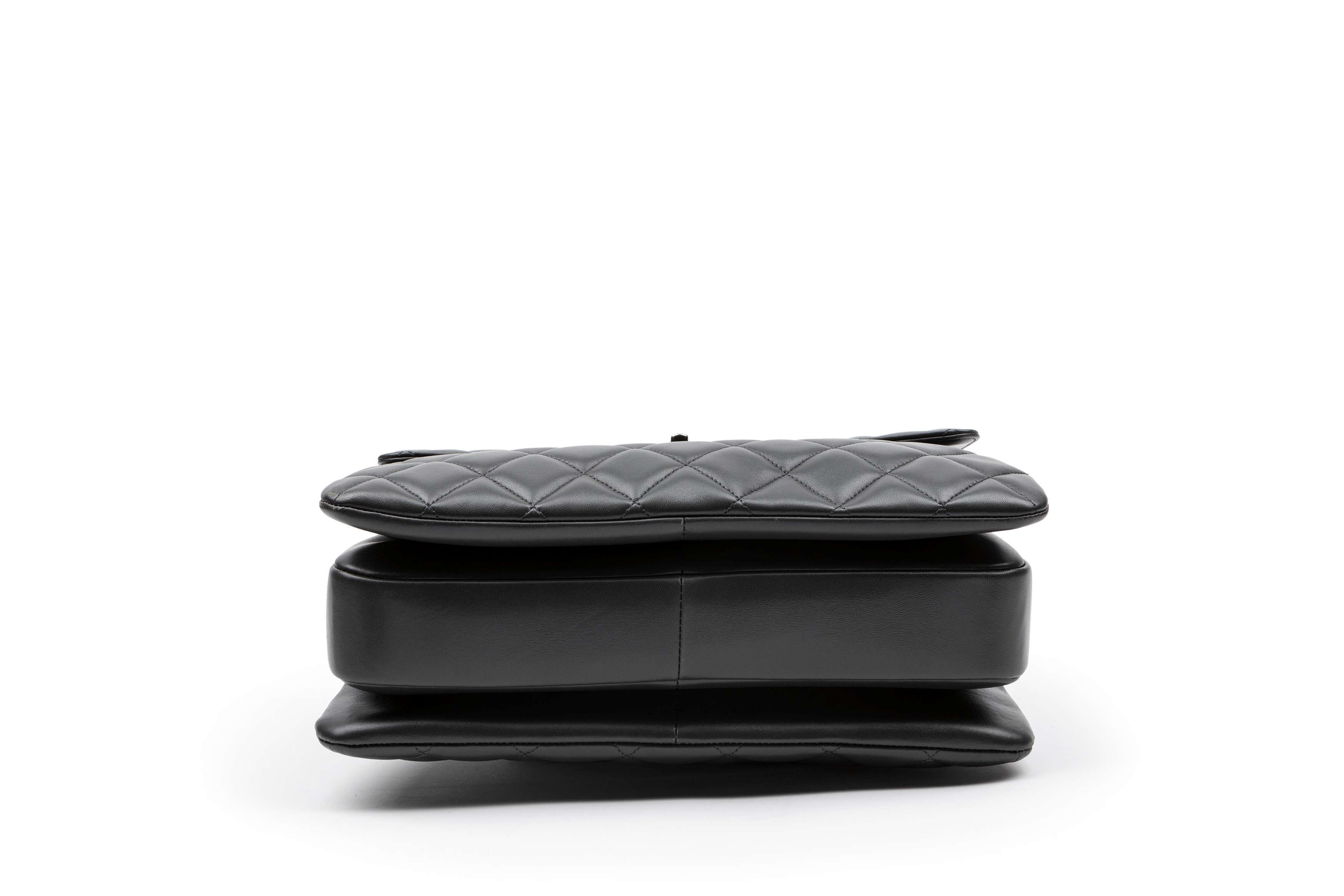 Chanel - Borsa Trendy, pelle matelassé color antracite con tracolla staccabile