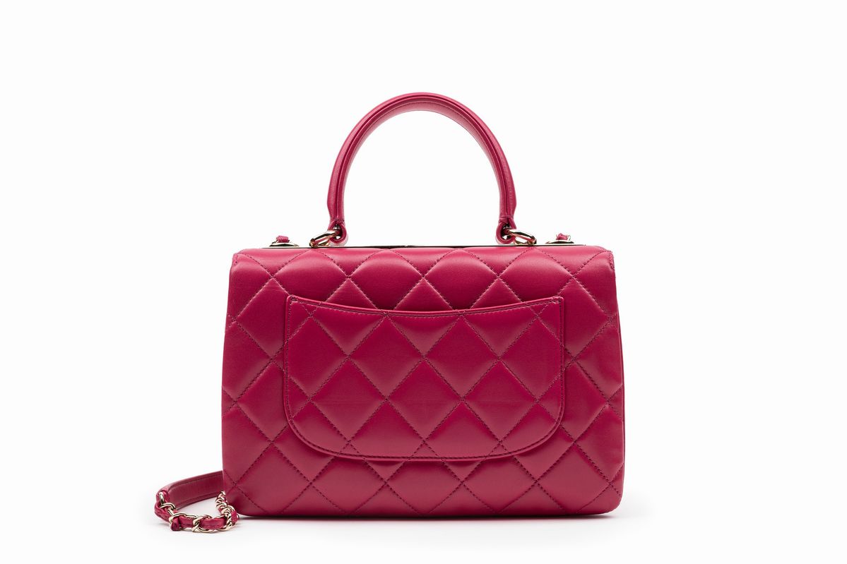 Chanel - Borsa Trendy, pelle matelassé color ciclamino con tracolla staccabile, 2017