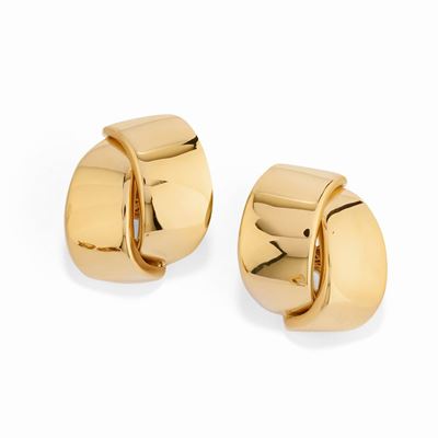 Orecchini, oro giallo 18k, collezione 'Abbraccio'