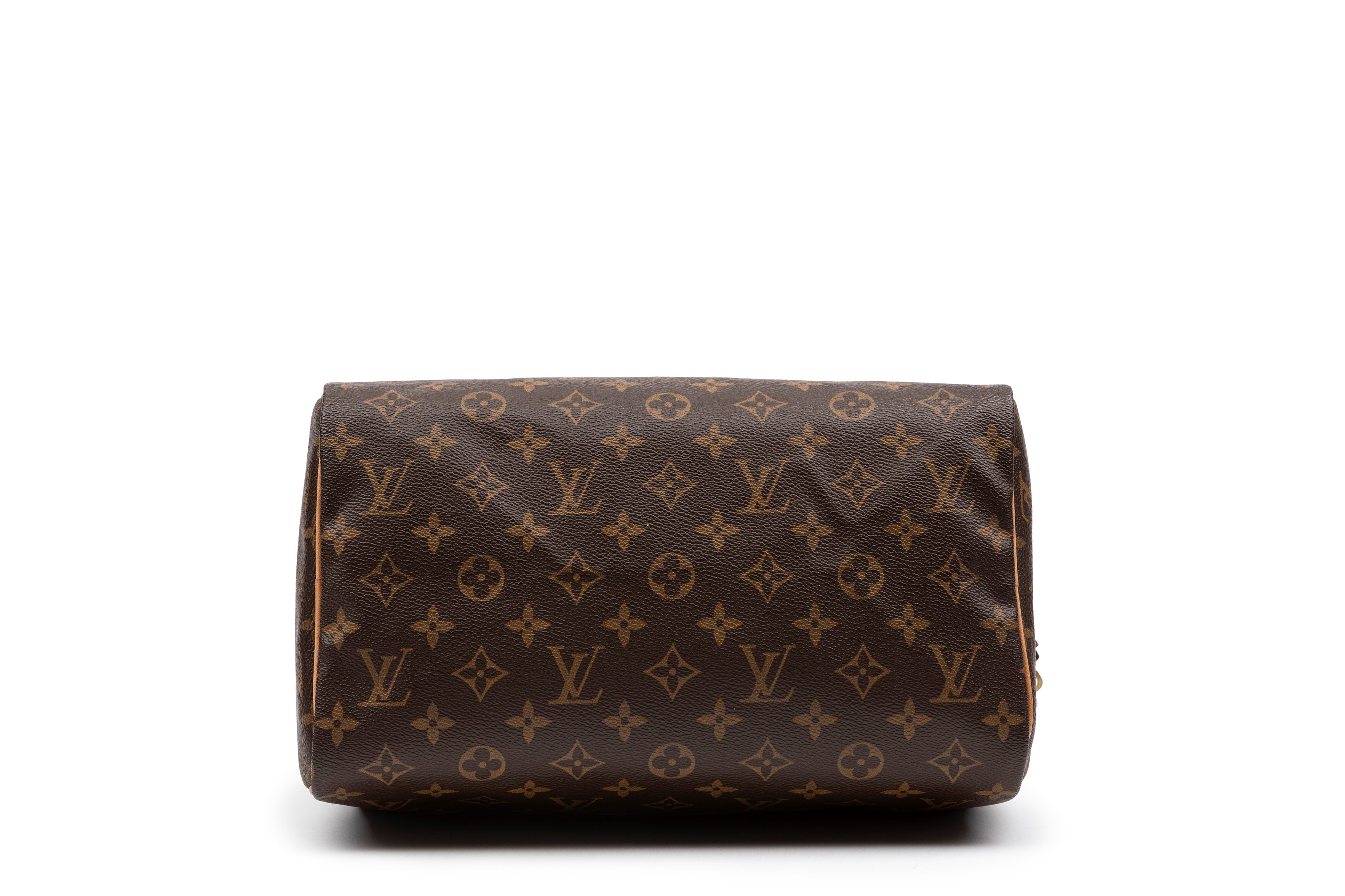 Louis Vuitton - Borsa Speedy, tela monogram con doppi manici in pelle, cm 30