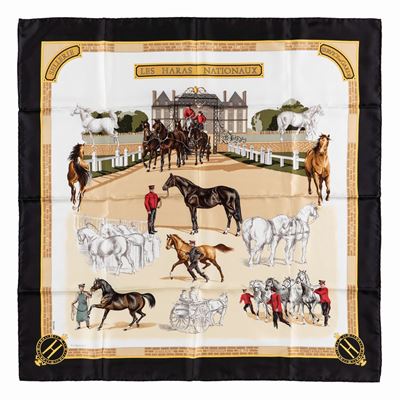 H. De Vatrigant, Foulard Les Haras Nationaux, seta, 1989