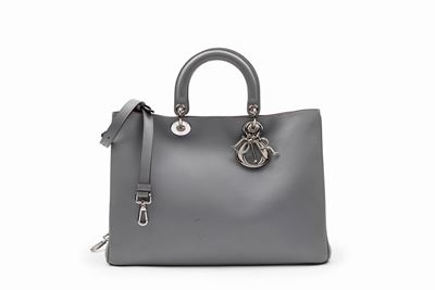 Borsa Diorissimo Tote in pelle grigia