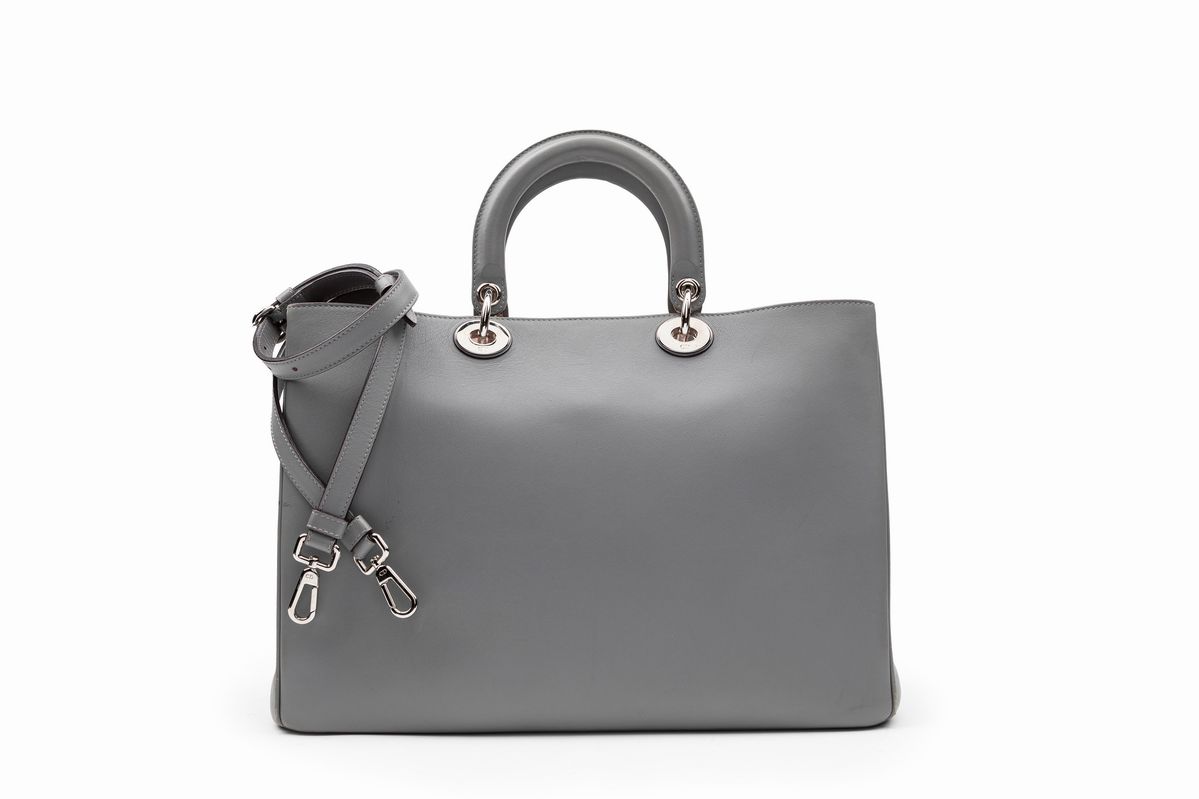 Borsa Diorissimo Tote in pelle grigia