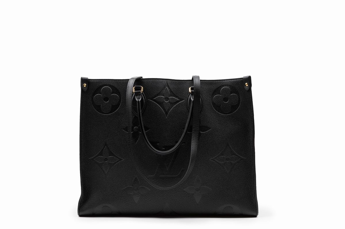 Louis Vuitton - Borsa OnTheGo in pelle macro monogram nera
