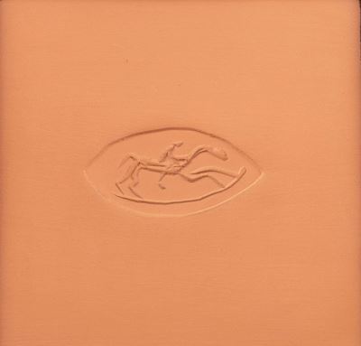 Ovale au cheval, terracotta, es. 103/500, 1971