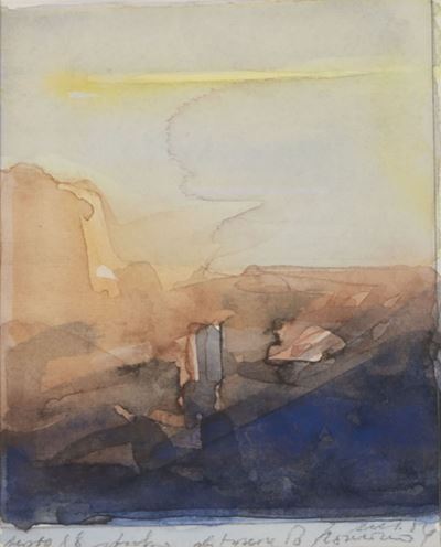 Studio di anfiteatro romano, acquarello su carta