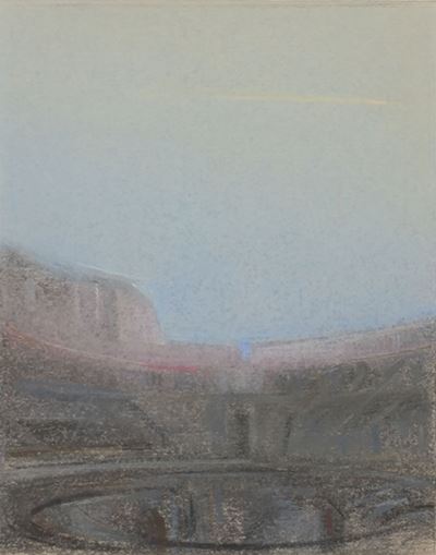 Il Teatro di Siracusa, pastelli su carta