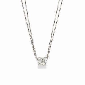 Pendente in oro bianco 18K e diamante taglio brillante ct 2,20