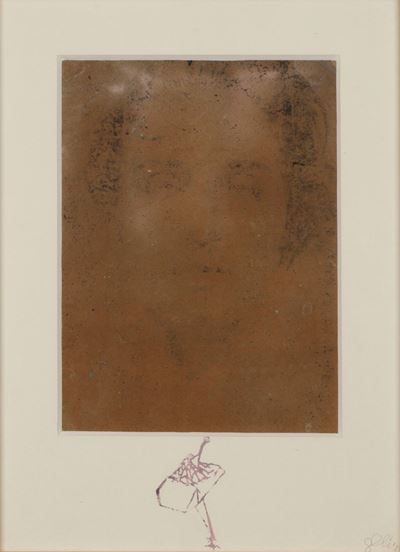 Volto - tecnica mista su carta, 2019
