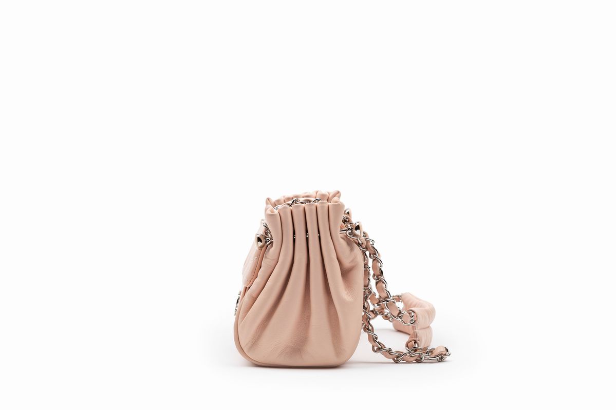Chanel - Borsa in pelle color rosa cipria, 2004