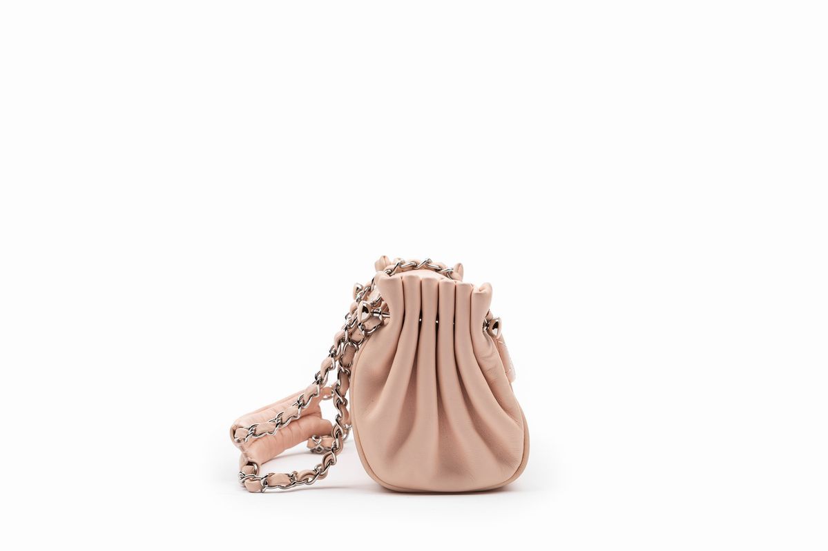 Chanel - Borsa in pelle color rosa cipria, 2004