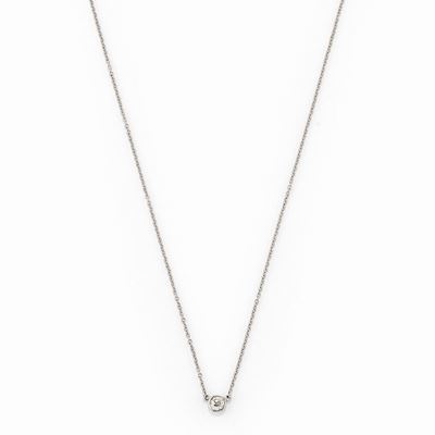 Collana in platino con diamante taglio brillante