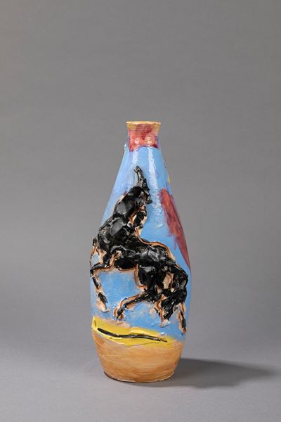 Vaso in ceramica smaltata