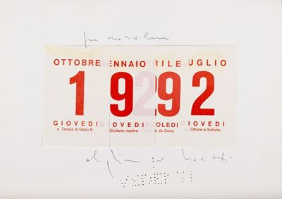 Calendario, collage di fogli di calendario su carta