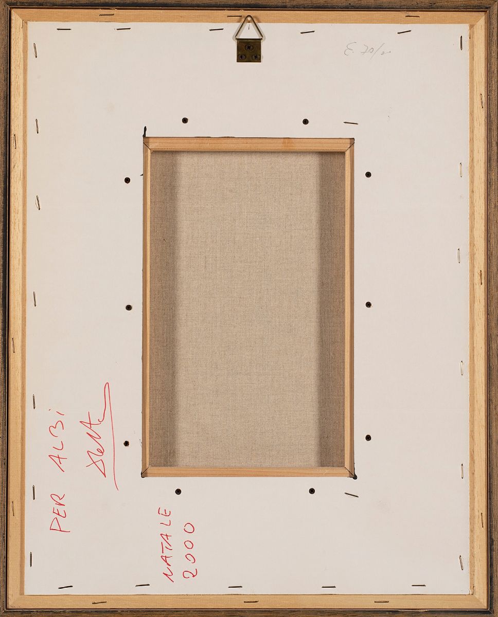 Emilio Vedova - Serie interventi, n.1 - Inchiostro e pastello su carta applicata su tela