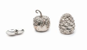 Two silver and metal table lighters and an ashtray