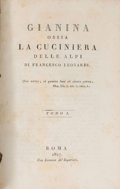 Gianina, Ossia la Cuciniera delle Alpi