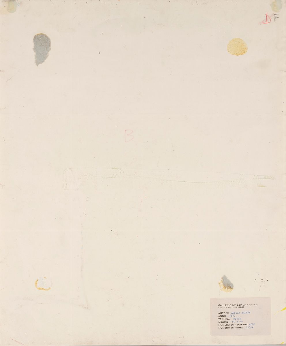 Arnulf Rainer - Senza titolo (1973), tecnica mista su carta fotografica