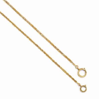 Due catene da orologio in oro giallo 18k