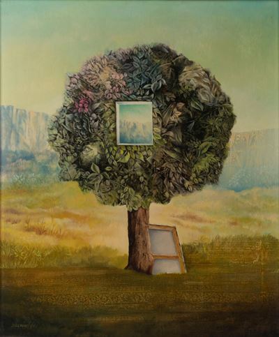 Albero, olio su tela