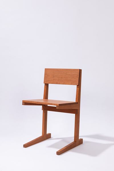 Work Chair in legno lucidato a olio