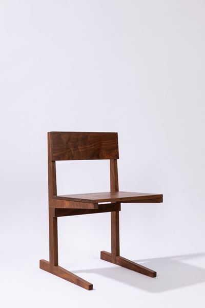 Work Chair in legno lucidato
