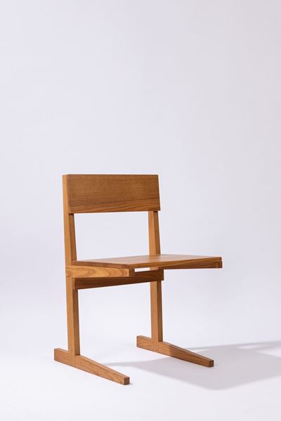 Work Chair in legno lucidato a olio