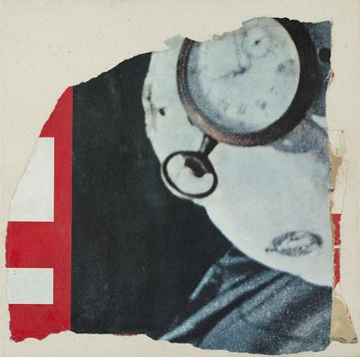 Senza titolo (tecnica mista e collage su tela)
