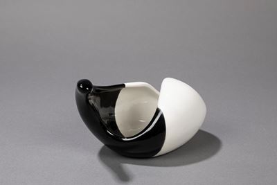 Coppa in ceramica bicolore - produzione Lavenia