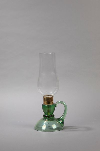 Lampada da tavolo in vetro soffiato