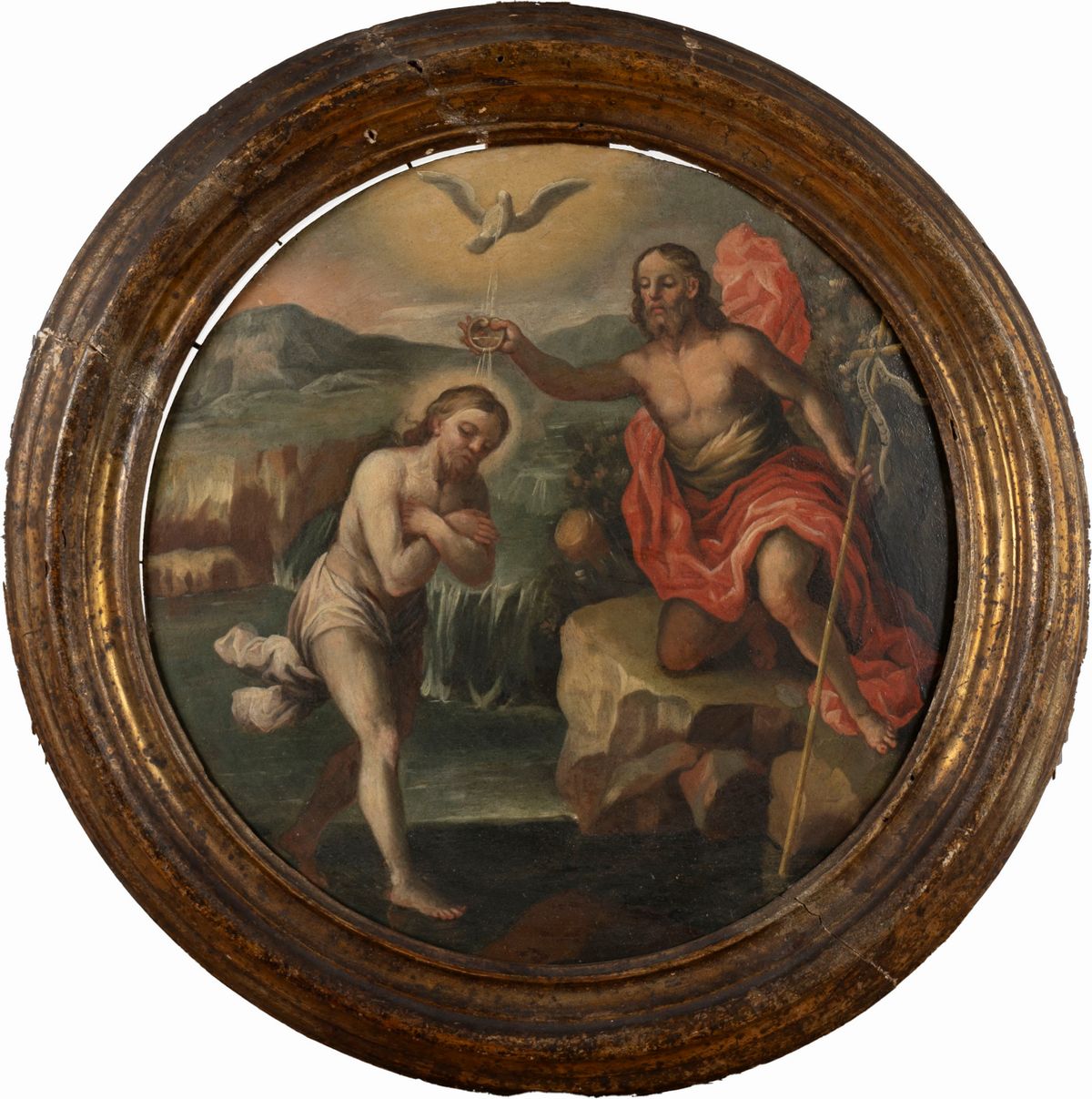 Scuola Napoletana, Secolo XVIII - Autore ignoto, Due scene dal Nuovo Testamento: Cristo e la Sama...
