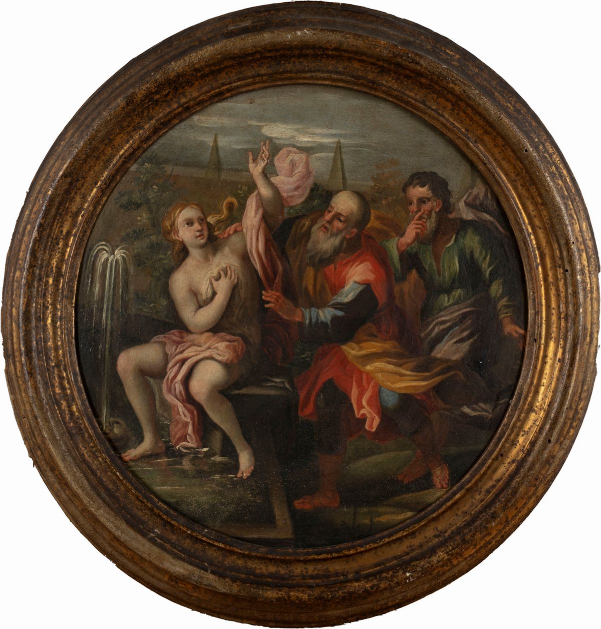Scuola Napoletana, Secolo XVIII - Anonimo, Due scene del Vecchio Testamento: Agar e l'Angelo e Su...