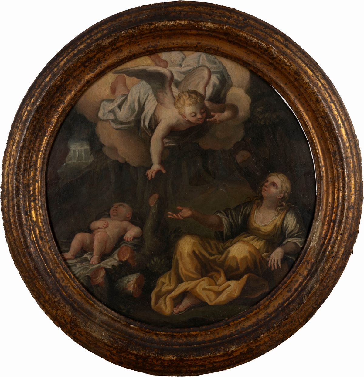 Scuola Napoletana, Secolo XVIII - Anonimo, Due scene del Vecchio Testamento: Agar e l'Angelo e Su...