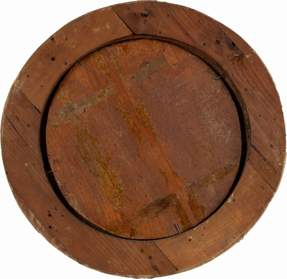 Scuola Napoletana, Secolo XVIII - San Luca, olio su tavola in tondo, diametro cm 30