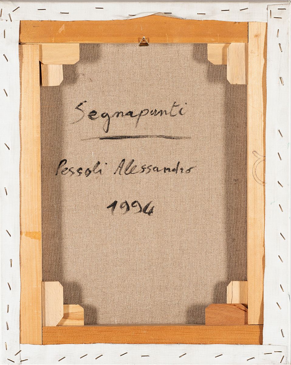 Alessandro Pessoli - Segnapunti, olio su tela
