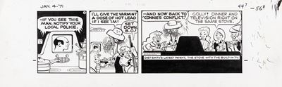 Dick Tracy, matita e china su cartoncino